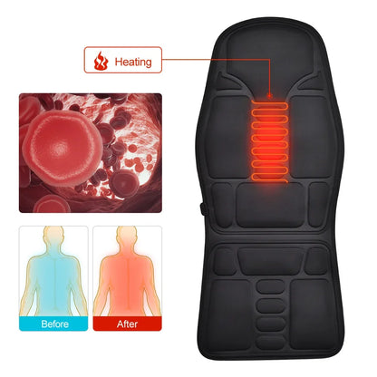 Massager Chair Pad Electric Heating Vibrating Pain Relief