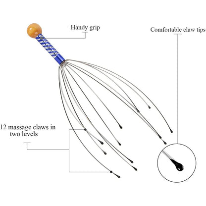 Octopus Head Massager Scratching Scalp