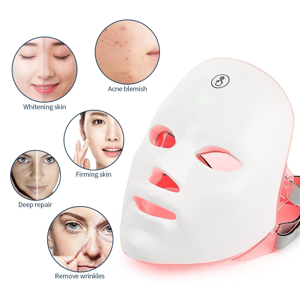 USB Charge 7Colors LED Facial Mask