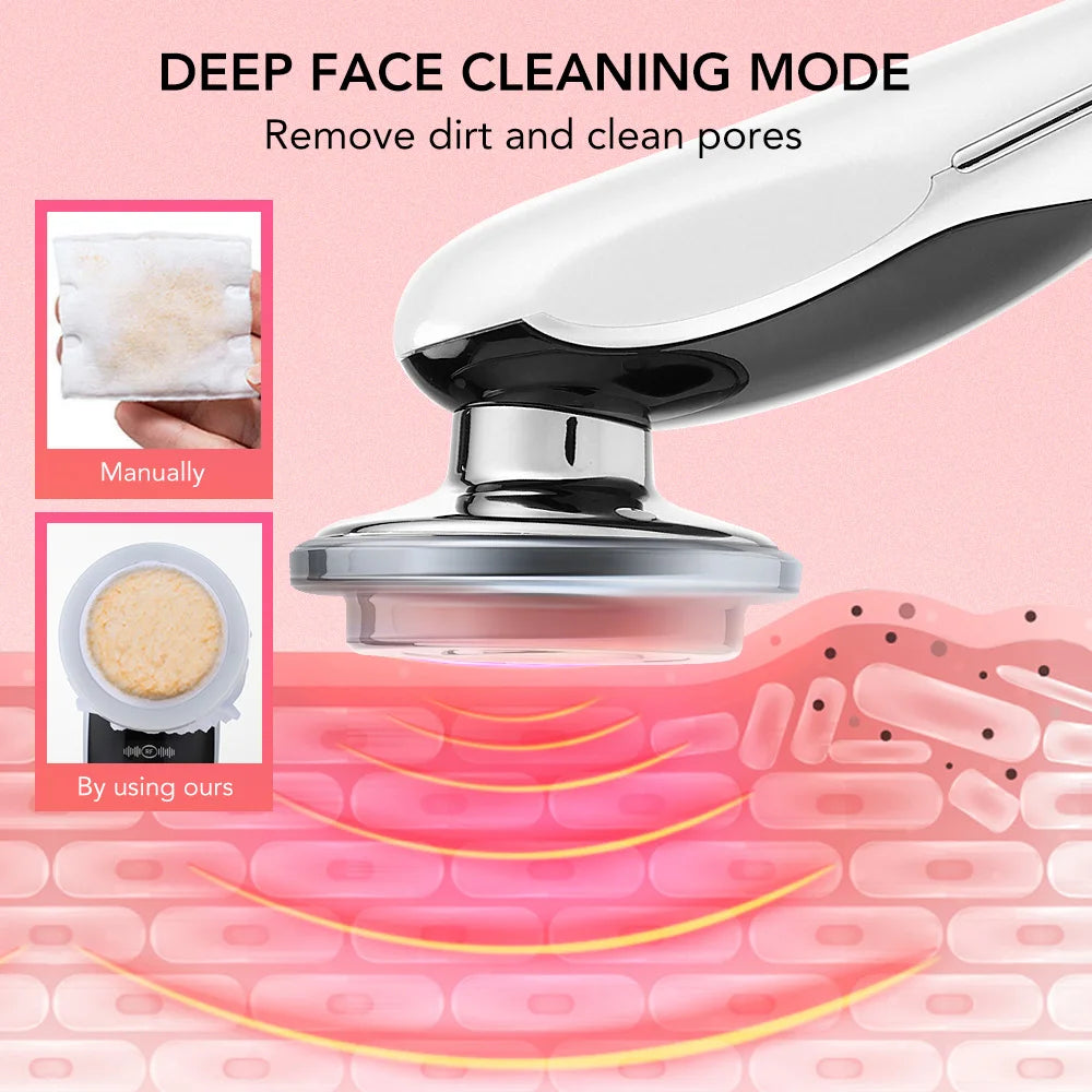 7 in 1 Face Lift Device Microcurrent Skin Rejuvenation LED Facial Massager