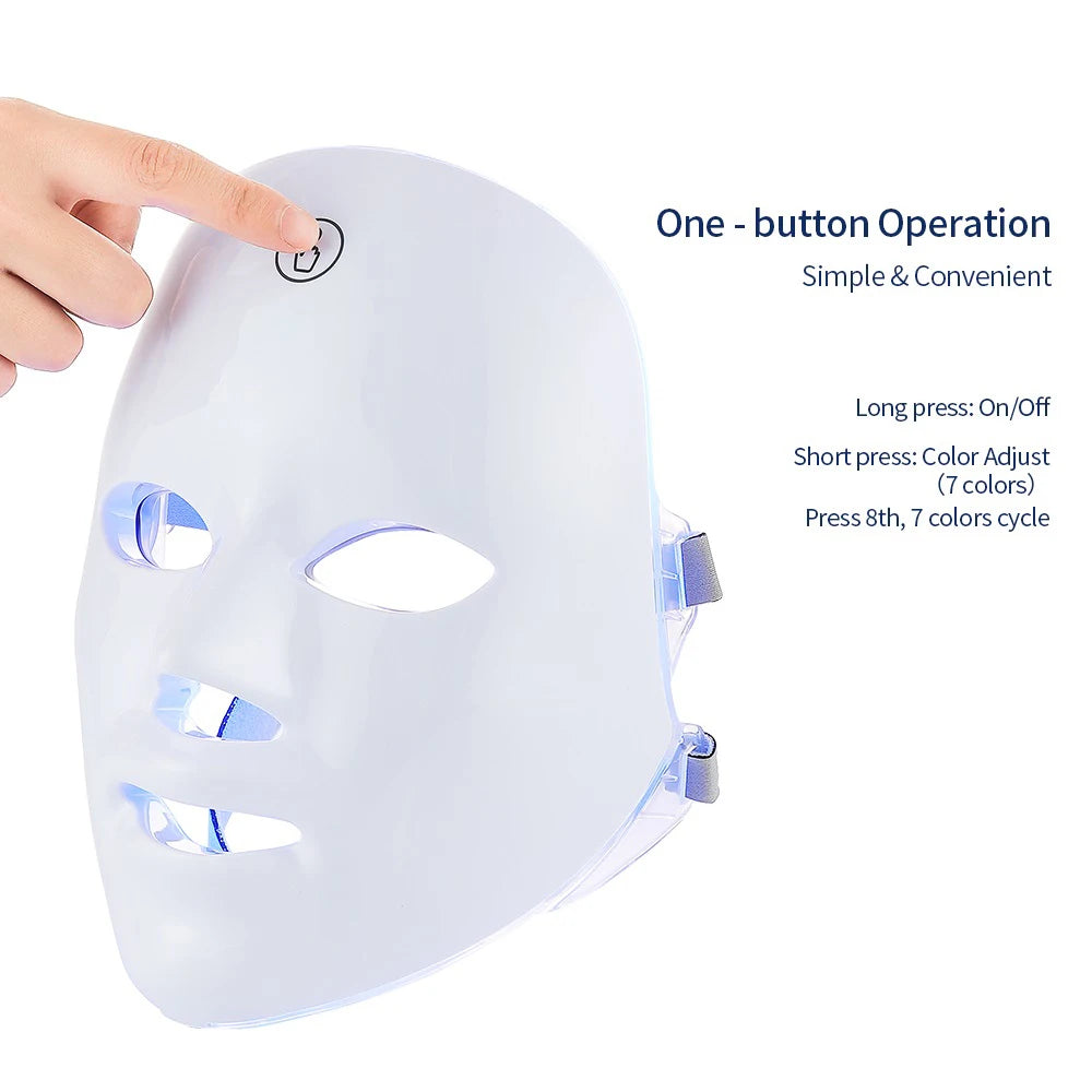 Rechargeable Facial LED Mask 7 Colors