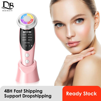 7 in 1 Face Lift Device Microcurrent Skin Rejuvenation LED Facial Massager