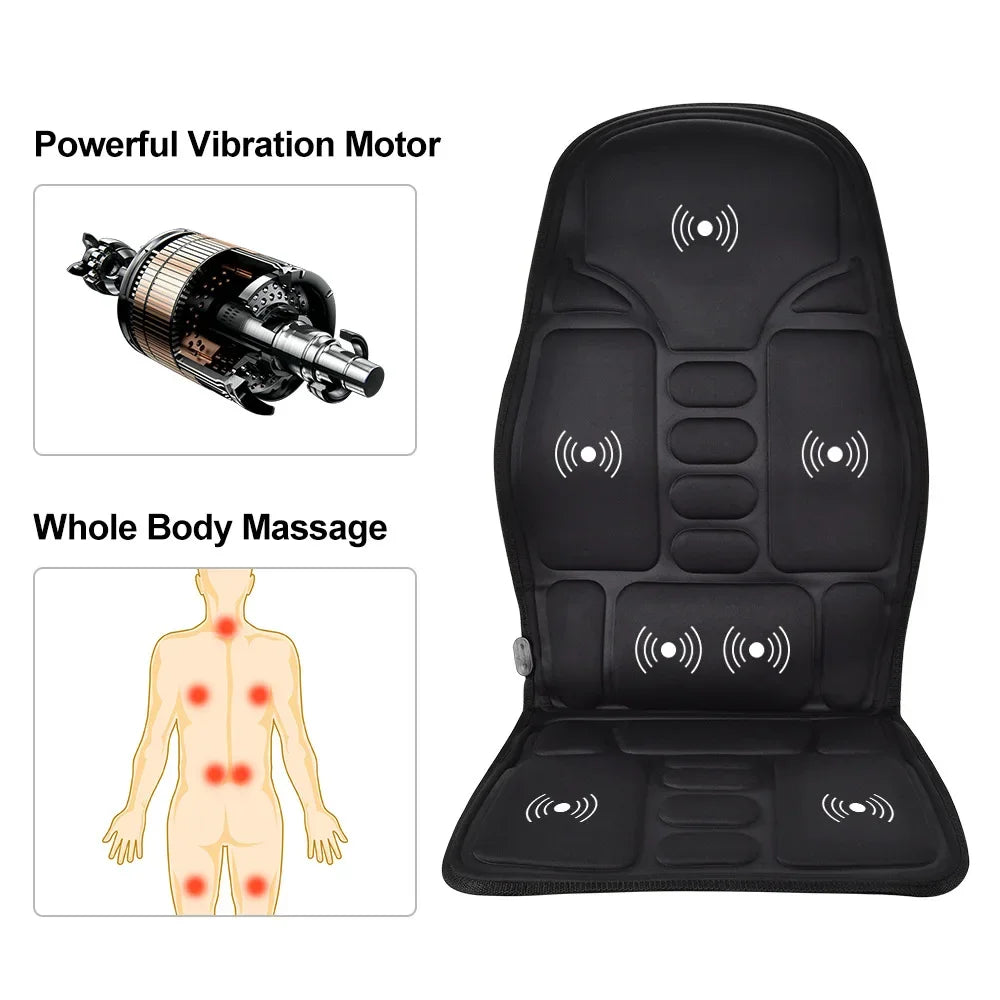 Massager Chair Pad Electric Heating Vibrating Pain Relief