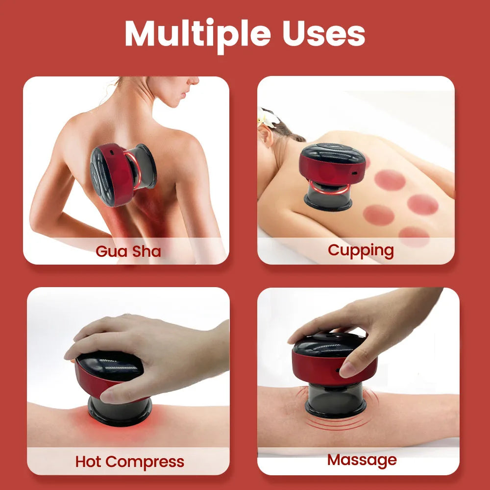 Smart Electric Vacuum Cupping Device Body Scraping Massager