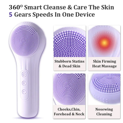 Sonic Waterproof Facial Cleansing Brush